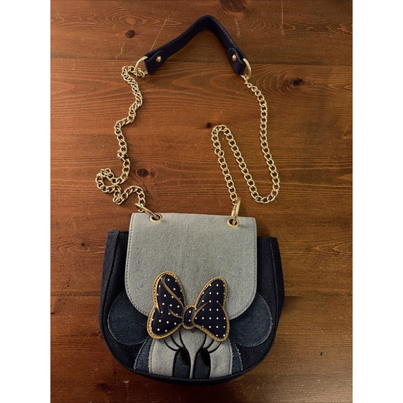 Loungefly Handbags - Disney Loungefly Minnie Mouse Denim Crossbody Bag Purse Women Teens & Girl‎